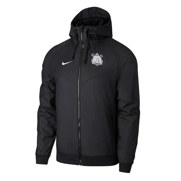 Windjacke Corinthians Paulista 2021-2022 Schwarz Günstige Fußballtrikots